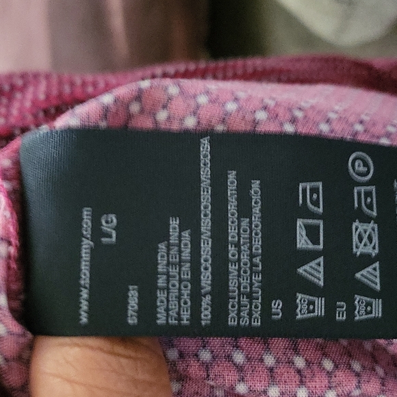 NWOT Hilfiger Women's Long Sleeve Printed Blouse Size L - Picture 9 of 9